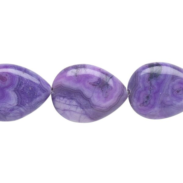 Crazy lace agate 1pkg1, teardrop bead 8 inch 20x15mm image number 0