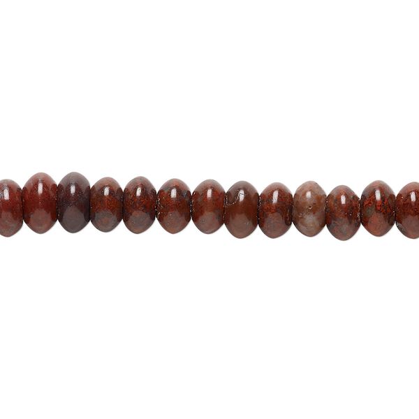 Brecciated jasper 1pkg1, rondelle bead natural 15.5-16 inch 6x4mm image number 0