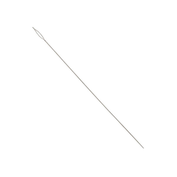Needle, Beadalon®, stainless steel, pkg/4, 5 inches, heavy 0.51mm width, collapsible-eye twisted wire. image number 0