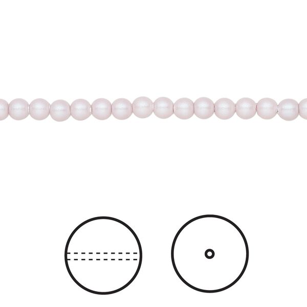 Pearl 1000pk iridescent dreamy rose, Swarovski® 3mm round 5810 image number 0