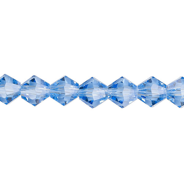 Bead 1pk transparent light blue, Celestial Crystal® 8mm bicone 15.5-16 inch image number 0