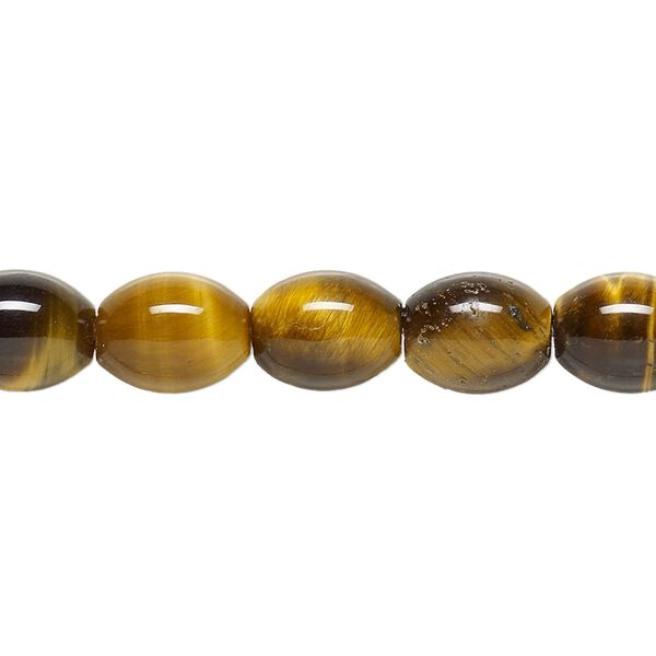 Tigereye 1pkg1, oval bead natural 15.5-16 inch 10x8mm image number 0
