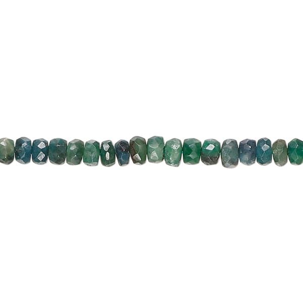 Emerald / beryl 1pkg1, hand-cut faceted rondelle bead 14 inch 3x2mm-4x3mm image number 0
