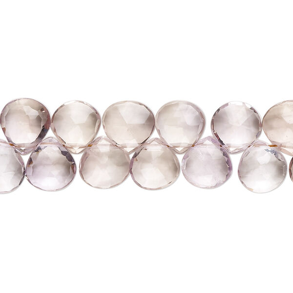 Ametrine 1pkg1, hand-cut top-drilled faceted puffed teardrop bead 8 inch 7-8mm image number 0