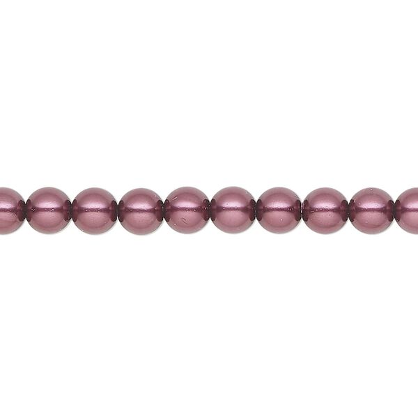 Pearl 50pk light burgundy, Preciosa Czech crystal 5mm round image number 0