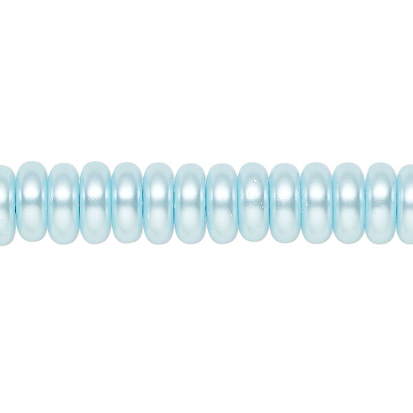 Pearl 1pk light blue, Celestial Crystal® 8x3mm rondelle 15.5-16 inch image number 0