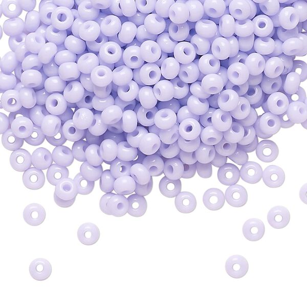 Seed bead, Preciosa Ornela Czech glass, pkg/500g, #8 rocaille, opaque lilac, (23420). image number 0