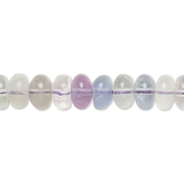Rainbow fluorite 1pkg1, rondelle bead natural 15.5-16 inch 8x5mm image number 0