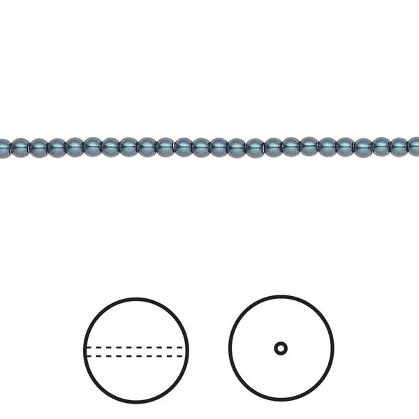 Pearl 1000pk iridescent Tahitian look, Swarovski® 2mm round 5810 image number 0