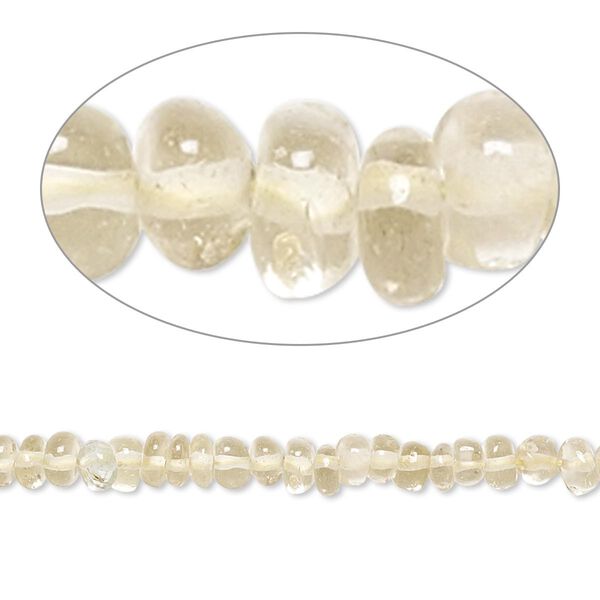 Lemon quartz 1pkg1, hand-cut rondelle bead 14 inch 3x2mm-4x3mm image number 0
