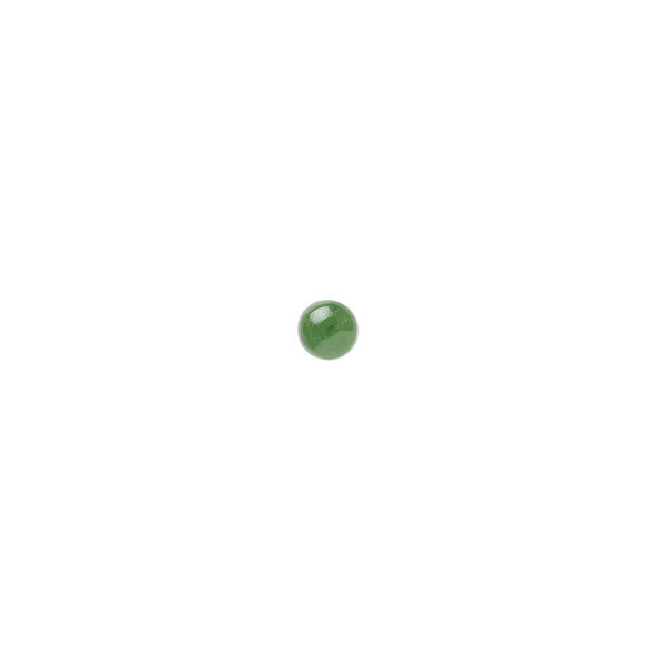 Nephrite jade 1pkg2, calibrated round cab natural 8mm image number 0