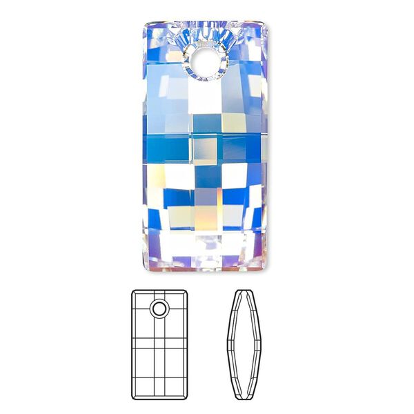 Focal 1pk crystal AB, Crystal Passions® 30x15mm pendant urban 6696 image number 0