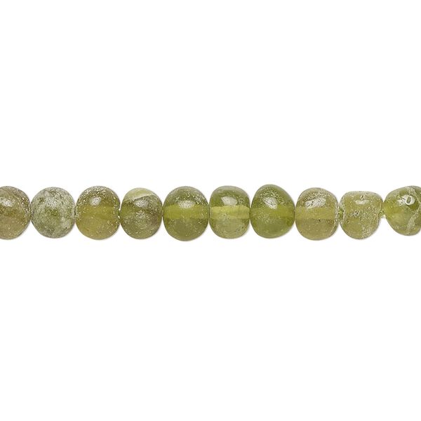 Vesuvianite 1pkg1, hand-cut uneven round bead natural 14 inch 4-6mm image number 0