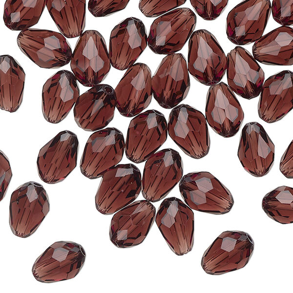 Bead Celestial Crystal® 1pkg60, 8x6mm teardrop / 66 facets, transparent amethyst purple image number 0
