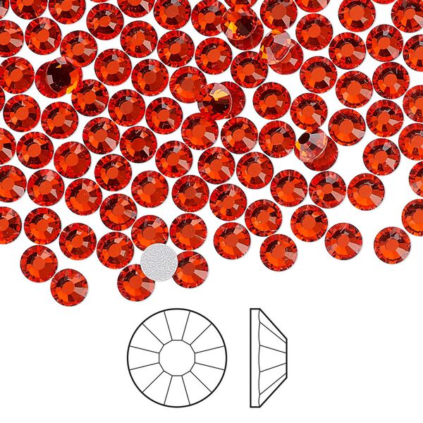 Flat back 1440pk hyacinth foil back, Preciosa Viva 12® Czech crystal rhinestone 3.8-4mm chaton rose round SS16 image number 0