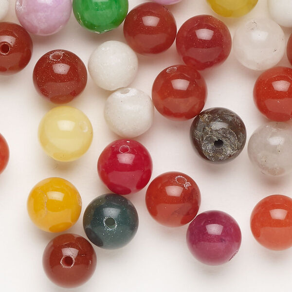 Quartz 1pkg1, round bead 2 oz mix 8-9mm image number 0