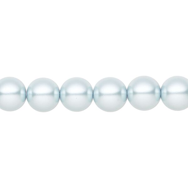 Pearl 100pk light blue, Preciosa Czech crystal 8mm round image number 0