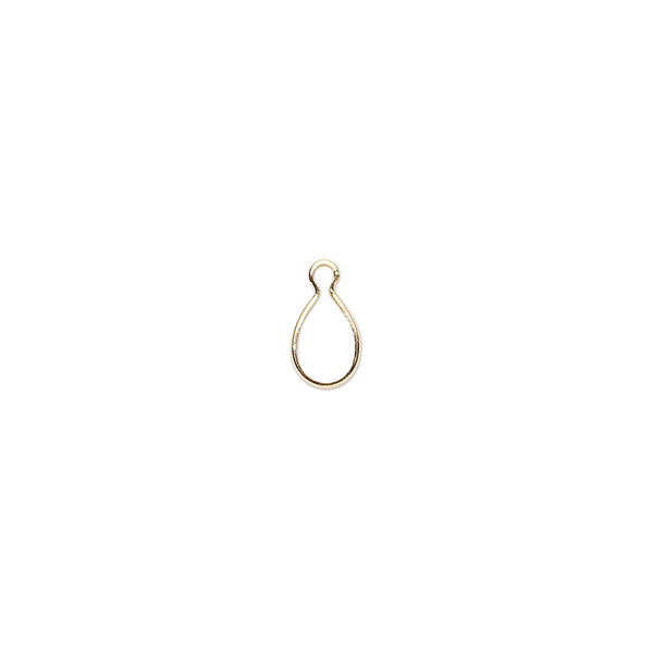 Drop, Wrap-Tite®, 14Kt gold-filled, 6x4mm pear bezel setting. Sold per pkg of 2. image number 0