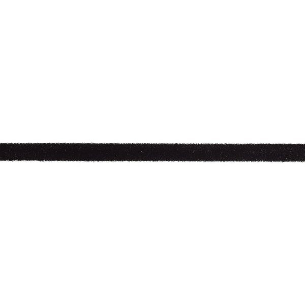 Cord, velveteen and rubber, black, 2.5mm round with 1.1mm hole. Sold per pkg of 5 feet. image number 0