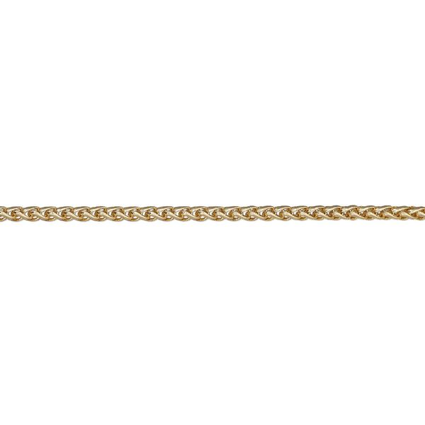 Chain, gold-finished brass, 3.2mm ponytail. Sold per pkg of 5 feet. image number 0