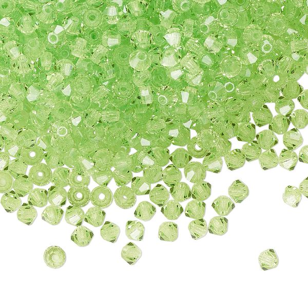 Bead 144pk limecicle, Preciosa Czech crystal 3mm bicone image number 0