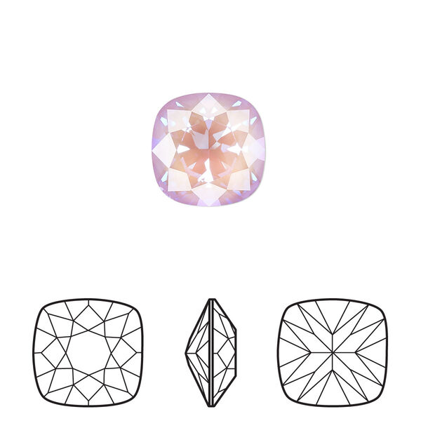 Fancy stone 1pk crystal lavender DeLite, Crystal Passions® 12mm cushion 4470 image number 0