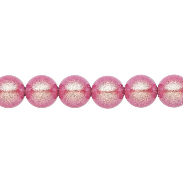 Pearl 25pk pearlescent red, Preciosa Czech crystal 8mm round image number 0