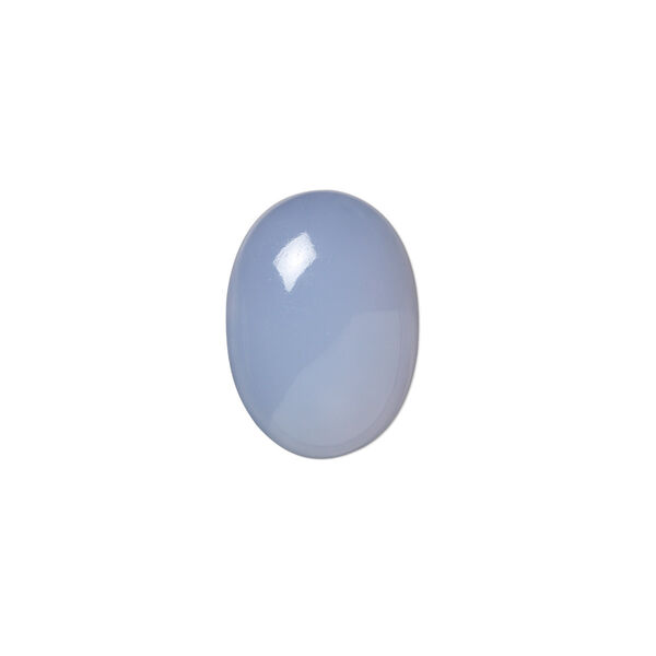 Blue chalcedony 1pkg1, hand-cut calibrated oval cab natural 18x13mm image number 0