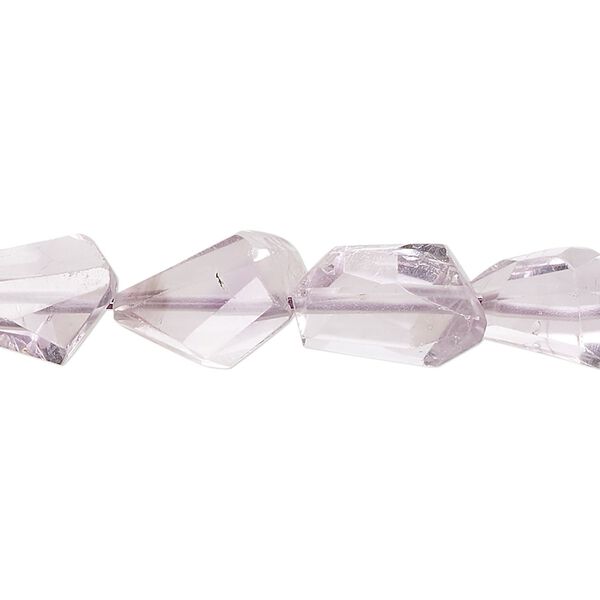 Lavender amethyst 1pkg1, hand-cut faceted freeform bead natural 8 inch 12x7mm-19x14mm image number 0