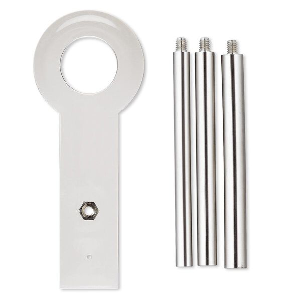 Jump ring maker, steel and acrylic, clear, 4 x 1-1/2 inch base with (3) 3-1/4 inch mandrel rods. Sold per 4-piece set. image number 0
