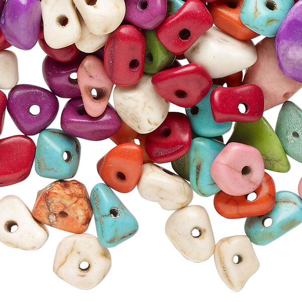 Howlite 1pkg1, chip bead 100g mix medium image number 0