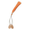 Peach moonstone 1pkg2, hand-cut top-drilled puffed teardrop bead natural 20x10mm image number 1