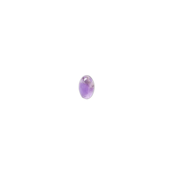 Amethyst 1pkg2, hand-cut calibrated oval cab natural B grade, 6x4mm image number 0