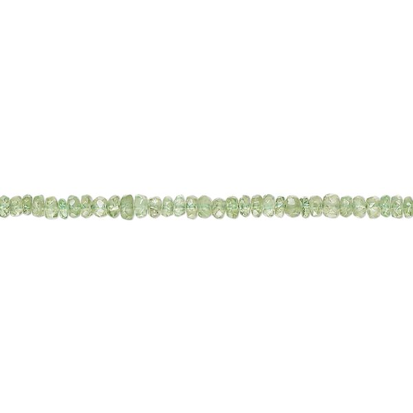 Tsavorite garnet 1pkg1, hand-cut faceted rondelle bead natural 15 inch 2x1mm-3x2mm image number 0