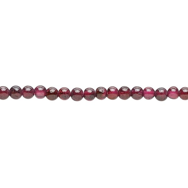 Garnet 1pkg1, hand-cut round bead 15.5-16 inch 2-4mm image number 0