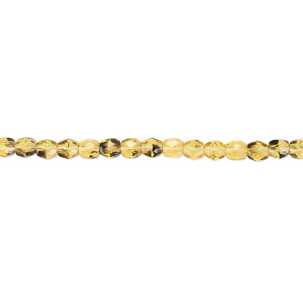 Bead, Czech fire-polished glass, tortoise, 3mm faceted round. Sold per 15-1/2" to 16" strand, approximately 130 beads. image number 0