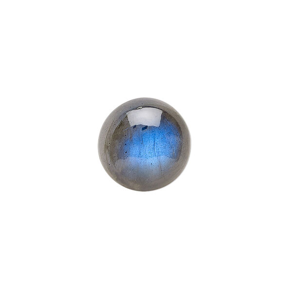 Labradorite 1pkg1, hand-cut calibrated round cab natural A- grade, 14mm image number 0