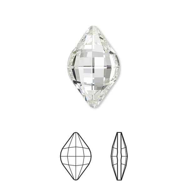 Fancy stone 1pk crystal foil back, Crystal Passions® 19x12mm lemon 4230 image number 0
