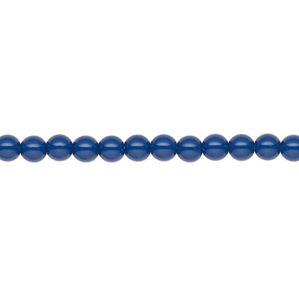 Pearl 600pk navy blue, Preciosa Czech crystal 4mm round image number 0