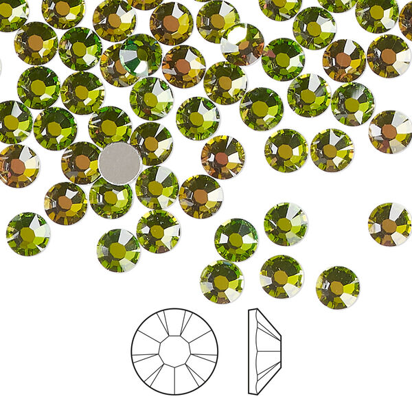 Flat back 1440pk crystal vitrail medium foil back, Preciosa MAXIMA Czech crystal rhinestone 4.6-4.8mm chaton rose round SS20 image number 0