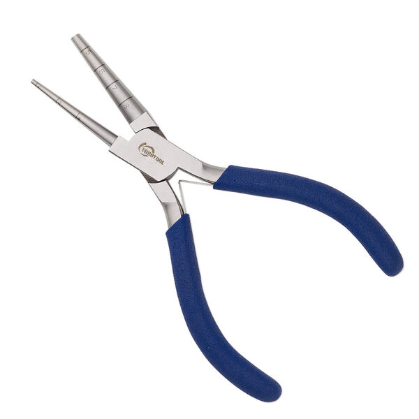 Pliers, EUROTOOL®, AccuLoop™, looping, steel and rubber, dark blue, 6-1/2 inches. Sold individually. image number 0