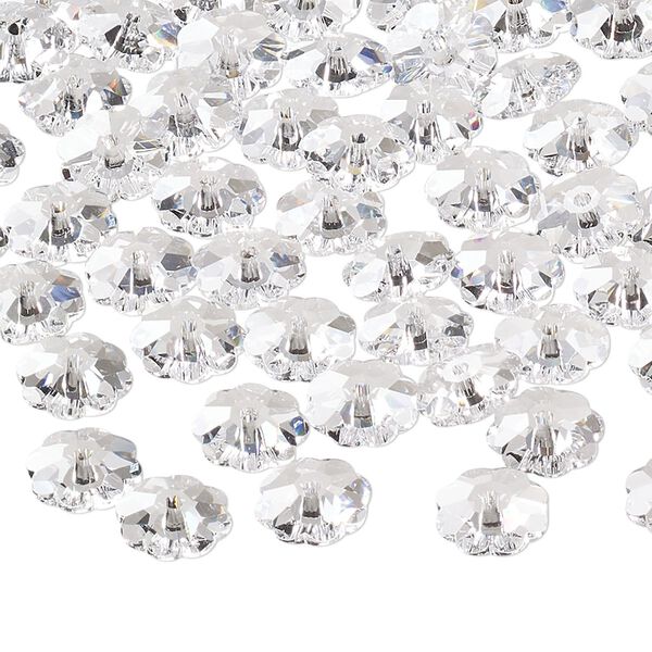 Bead 12pk crystal, Preciosa Czech crystal 8x3mm loch flower image number 0