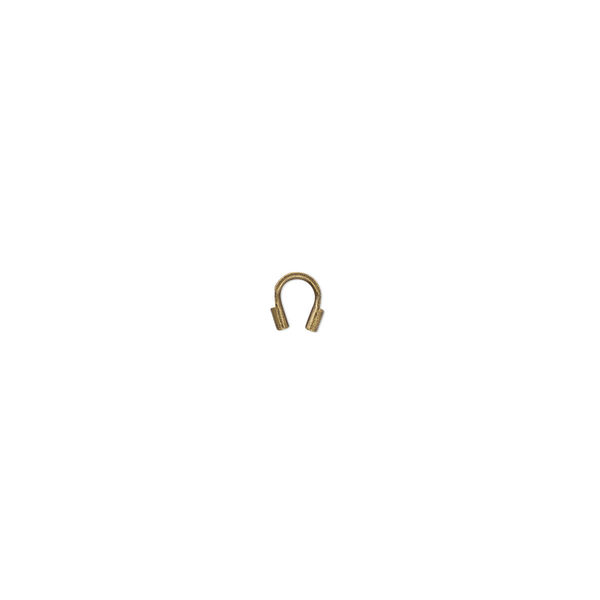 Wire protector, Accu-Guard™, antique gold-plated brass, 4mm tube. Sold per pkg of 100. image number 0