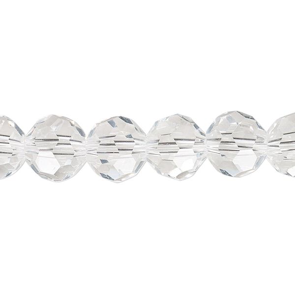 Bead 1pk 32 facets transparent clear, Celestial Crystal® 10mm round 15.5-16 inch image number 0