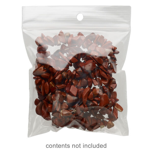 Bag, Tite-Lip™, plastic, clear, 3-inch top zip with hole. Sold per pkg of 100. image number 0