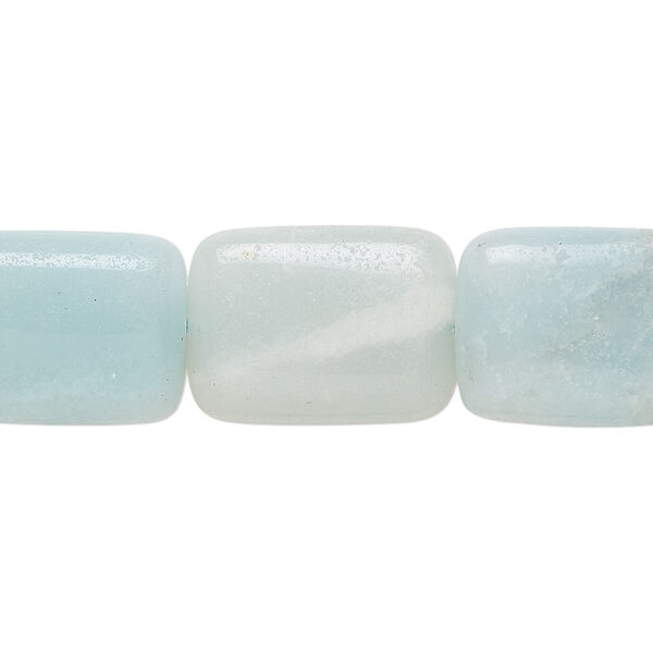Amazonite 1pkg1, hand-cut rectangle bead natural 15.5-16 inch 18x13mm image number 0