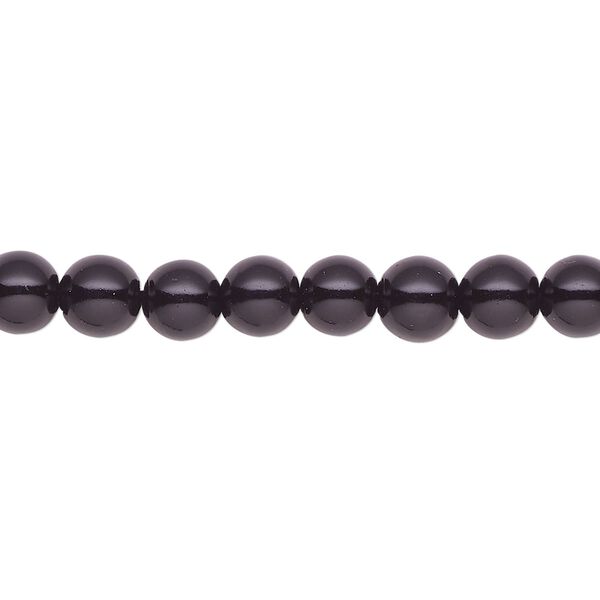 Pearl 2pk black, Celestial Crystal® 6mm round 15.5-16 inch image number 0