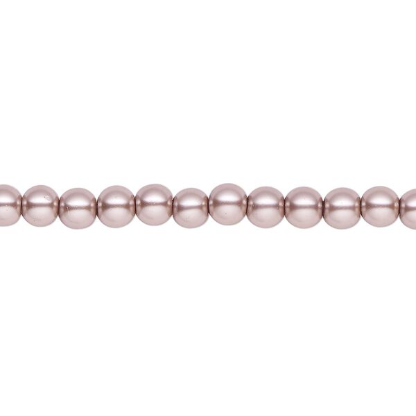 Pearl 2pk platinum, Celestial Crystal® 4mm round 15.5-16 inch image number 0
