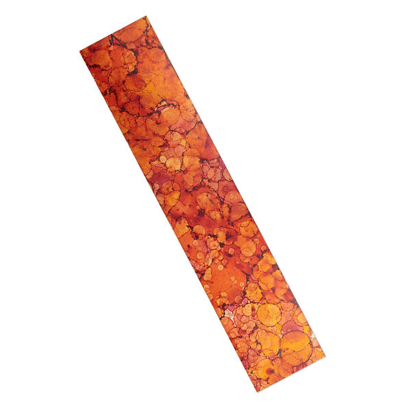 Sheet, Lillypilly, copper, autumn mist patina, 10x2-inch single-sided rectangle, 36 gauge. Sold individually. image number 0