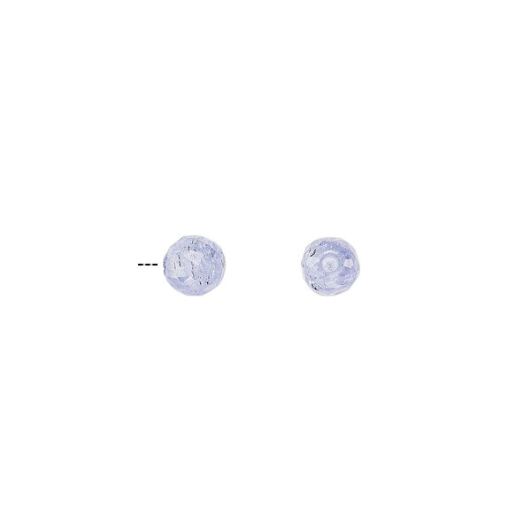Tanzanite 1pkg2, half-drilled faceted round bead 4mm image number 0